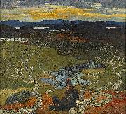 Helmer Osslund Varafton bakom Kiruna oil painting